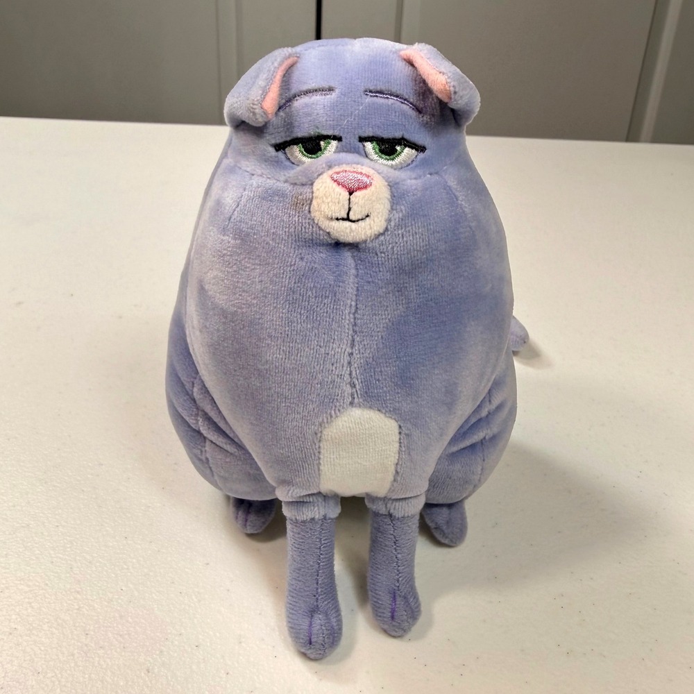 Ty Secret Life of Pets Chloe Cat Plush Purple Striped Tabby Stuffed Animal 6"